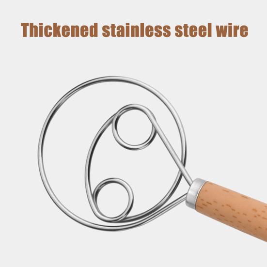 Миксер для муки Датский венчик для теста Нержавеющая сталь Миксер для хлеба для легкого смешивания Блины Тесто для печенья Мясной рулет Инструмент для теста Кухонный предмет первой необходимости