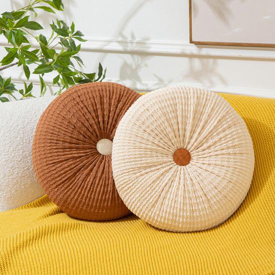 Декоративные подушки в европейском стиле, легкие, роскошные, однотонные, в форме колеса, круглый стул ручной работы, офисные подушки, диванная подушка, футон
