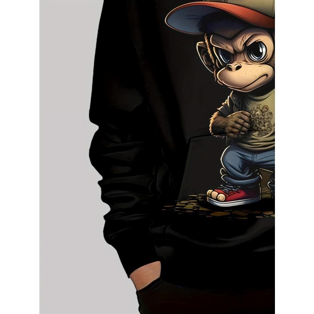 Модный повседневный пуловер для мальчиков с 3D-принтом, спортивная одежда с длинным рукавом для весны и осени, уличная толстовка для мальчиков