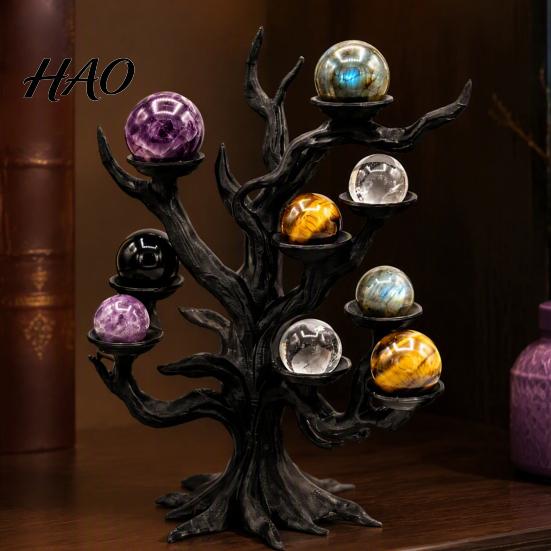 Готический Ornament Дерево 3D Печатный Подставка для Хрустального Шара, Стойка для Демонстрации Сферы Мертвой Ветви, Настольные Мини-Орнаменты Хэллоуина Держатель для Дома