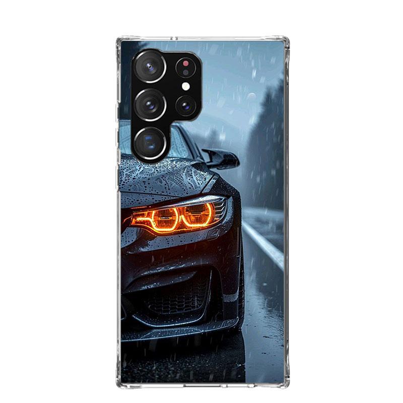 Черно-белый Спортивный для B-BMW Чехол для телефона Для Samsung Galaxy S26 Ultra S23 S24 S25 Edge S20 FE S21 S22 Plus Мягкий Чехол с принтом