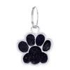 Cat Dog Paw Print Pet Glitter Pendant Anti-Lost Pet Collar Tag Pendant Dog Cat Tags  Cats
