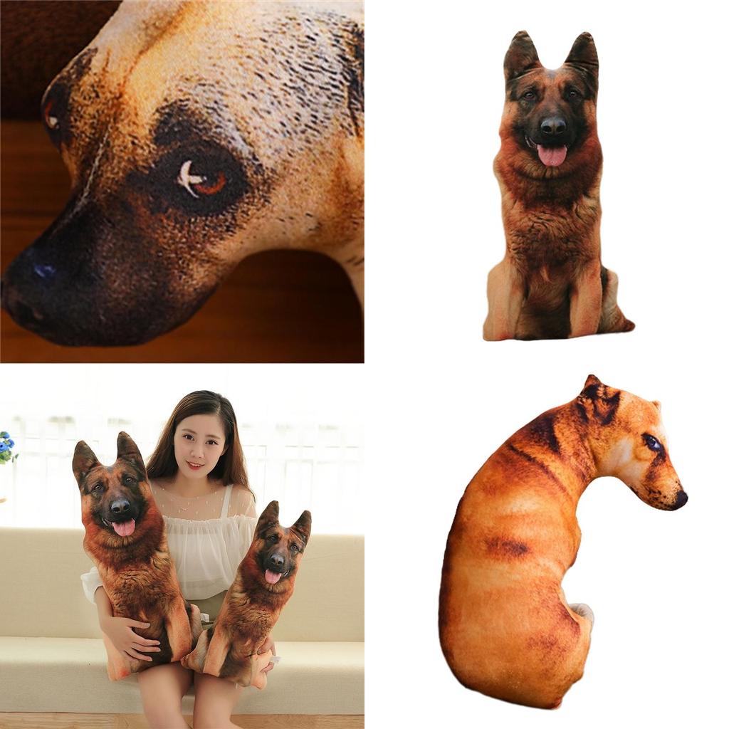 Креативная 3D подушка в виде собаки, плюшевая игрушка собака, мягкая игрушка для детей, ткань из короткого плюша, наполнитель из ПП хлопка, различные размеры и цвета