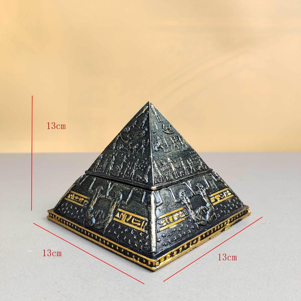 Cross-Border Egyptian Mummy Pyramid Figurine - Pharaoh Coffin Souvenir Craft Ornament