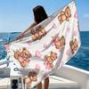 1pc Cute Cartoon Teddy Bear Beach Towel Quick-drying Super Absorbent Suitable for Beach Vacation Pool Summer Gift for Friends