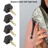 20 Pairs High Heel Replacement Tips 5 Sizes 8-12mm TPU Iron Construction Quick Shoe Repair U Shaped Shoe Heel Cap Protectors Replacement Dowels