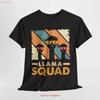 Llama Squad T Shirt Cute Mom Life Funny Motherhood Vintage  Slightly Fashion Stylish Casual Comfortable Soft Versatile
