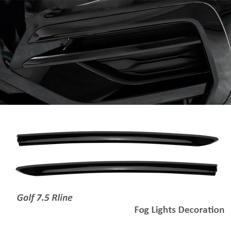 Глянцевая черная накладка на переднюю решетку для VW Golf 7 Rline 7.5 MK7, накладка на решетку бампера для Golf, декоративные аксессуары для решетки