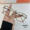 New Korean Women Fashionable Oversized Eyeglasses Frame Anti Blue Light Glasses Myopia Glasses Frame Flat Lens Men