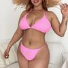 Модный женский сексуальный темпераментный пляжный костюм с открытой спиной, сплит-бикини, купальник