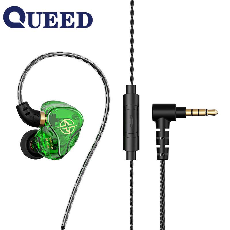 TM02 Sports Monitoring Titanium Film Mobile Phone Heavy Subwoofer Wired Back -wrapped Headphones