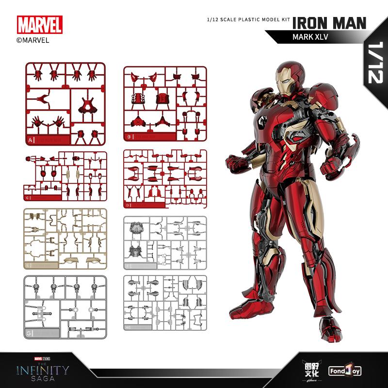 Оригинальный светодиодный FondJoy Железный Человек MK42 MK43 MK46 MK1 MK2 MK3 MK4 DIY Игрушки Фигурка Тони Старк Коллекция Аниме Модель Подарок для Детей