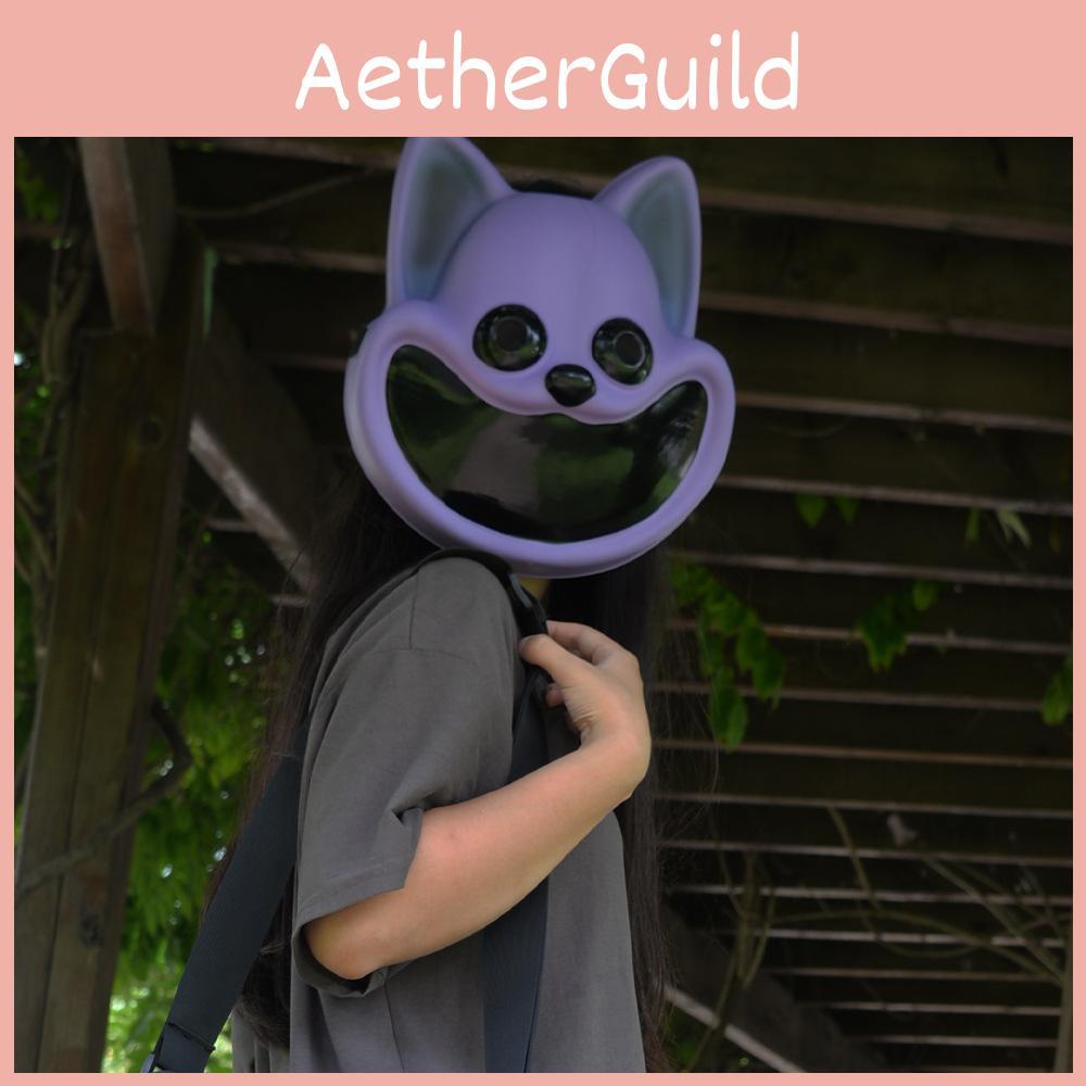 Adorable Smiling Critters Poppy Playtime Purple Catnap Mask Stuffed Animal Plush Toy