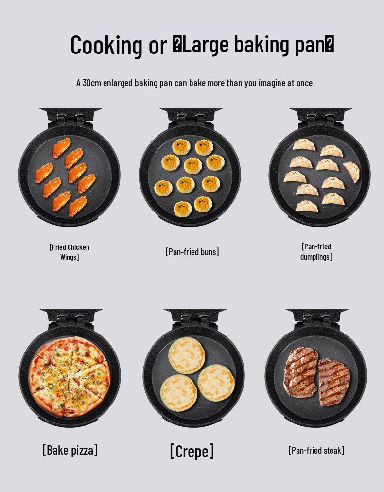 Автоматический электрический антипригарный двусторонний аппарат для приготовления блинов и крепов с функцией безопасного отключения питания