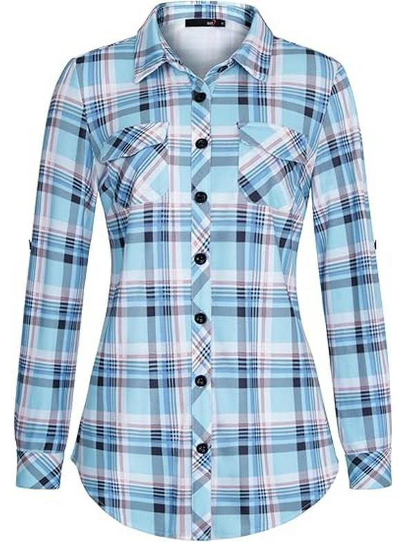 Женский приталенный топ в ретро-клетку с длинным рукавом, Осень/Зима 2026