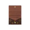 LOUIS VUITTON Multiple Envelope Carte de Visite Classic Monogram Canvas Flap Wallet Card Holder Women's Brown