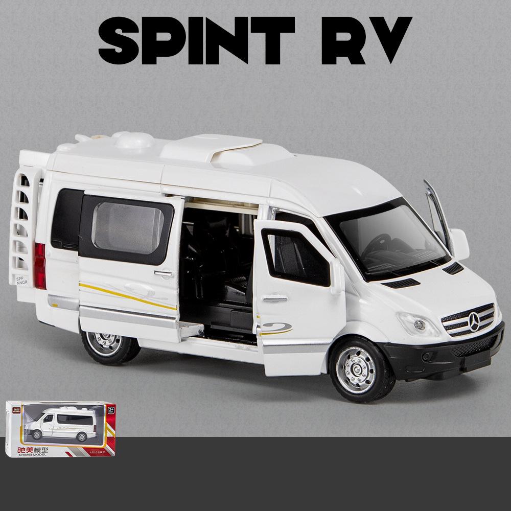 1/32 Scale Benz Sprinter MPV Diecast Car Model Toy, Pull Back Toy Vehicle with Sound and Light for Kids Toddler Boys Girls Gift Collection