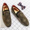 Men Dress Italian Shoes Slip On Fashion Party Men's Shoes Pu Leather Moccasin Glitter Formal Male Shoes Man Oxford Shoes For Men