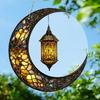 Crescent Moon Suncatcher 2D Stained Acrylic Sun Catcher Colorful Window Wall Hanging