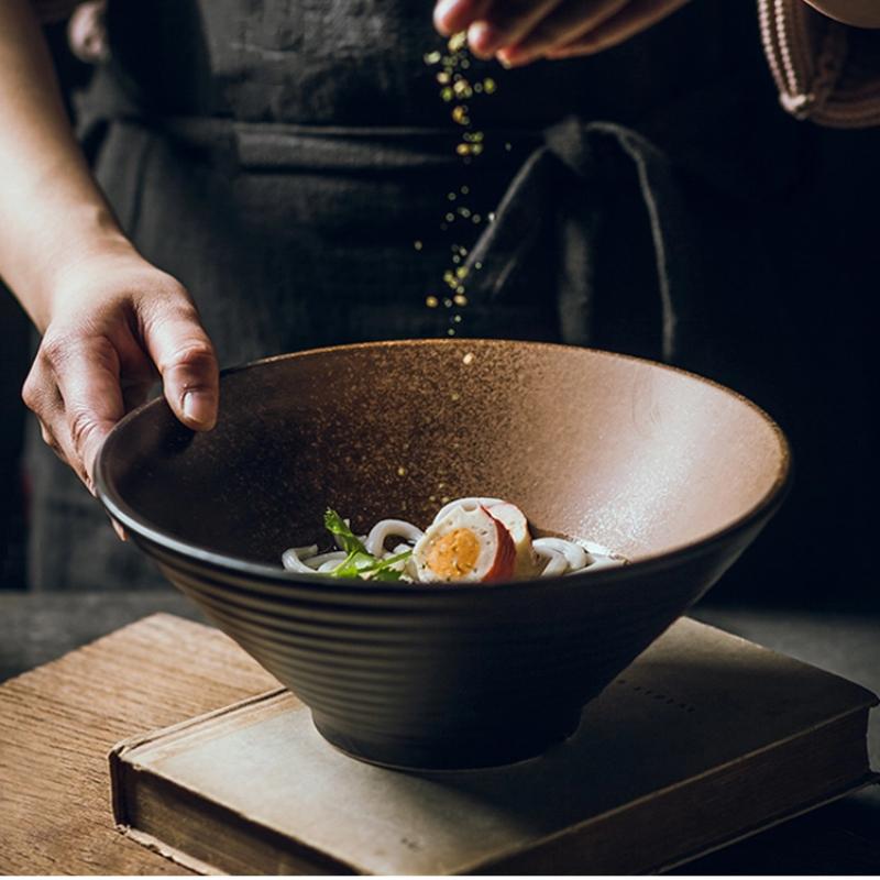 Японская керамическая миска для рамена – Креативная суповая миска для дома или ресторана