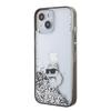 Karl Lagerfeld Klhcp15Slkcnsk Чехол для iPhone 15 / 14 / 13 6.1 Прозрачный Жесткий Чехол Жидкий Глиттер Choupette