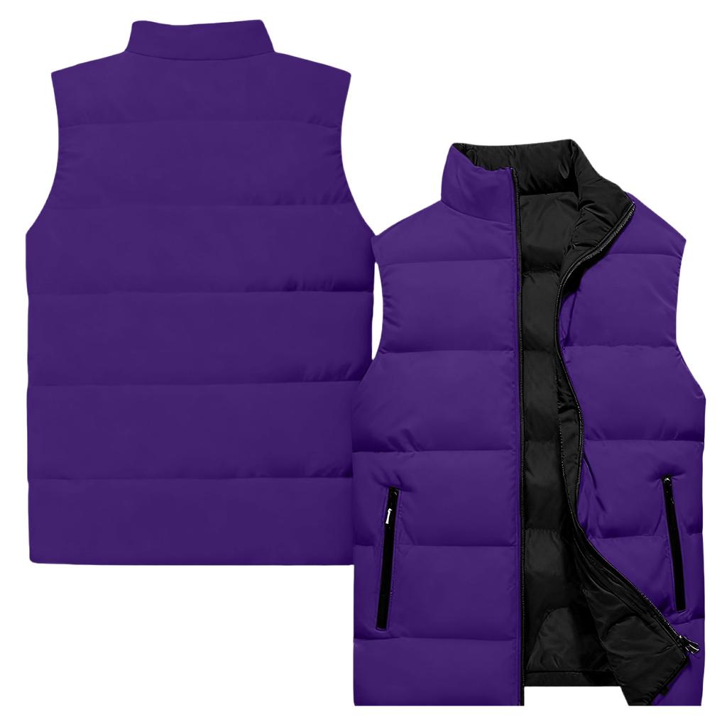 Ladies' Casual And Fashionable Sleeveless Vest Solid Color Cotton Jacket