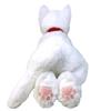 Плюшевая игрушка-кошка на колено, Белая, Разноцветные глаза, Средний размер, P-1832