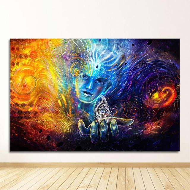 Модульные картины Life, современное украшение дома, настенное искусство, печать на холсте, живопись, постер для спальни, Алекс Грей, психоделическое триповое дерево, без рамки