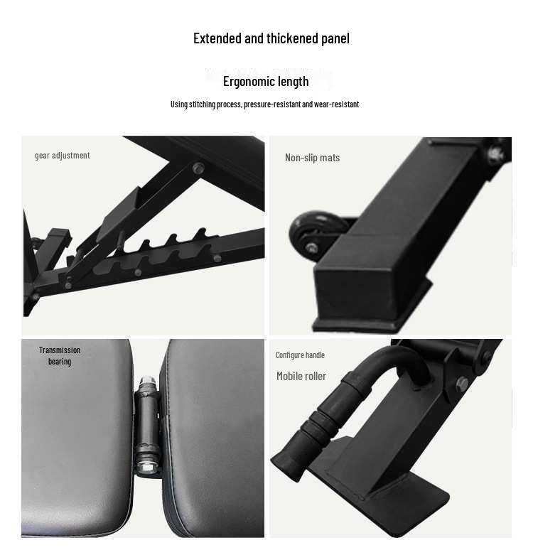 Adjustable Multi-Functional Sit-Up and Bench Press Fitness Chair