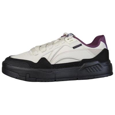 Li Ning Common 80s удобные модные нескользящие износостойкие низкие кроссовки для скейтбординга женские кроссовки белые черные AGCU158-4