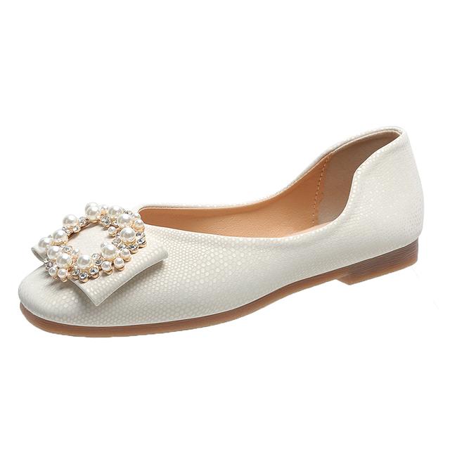 Woman Ballet Flats Women 'S Boat Shoes Female Flats Crystal Rhinestone Decoration Elegant High Quality European