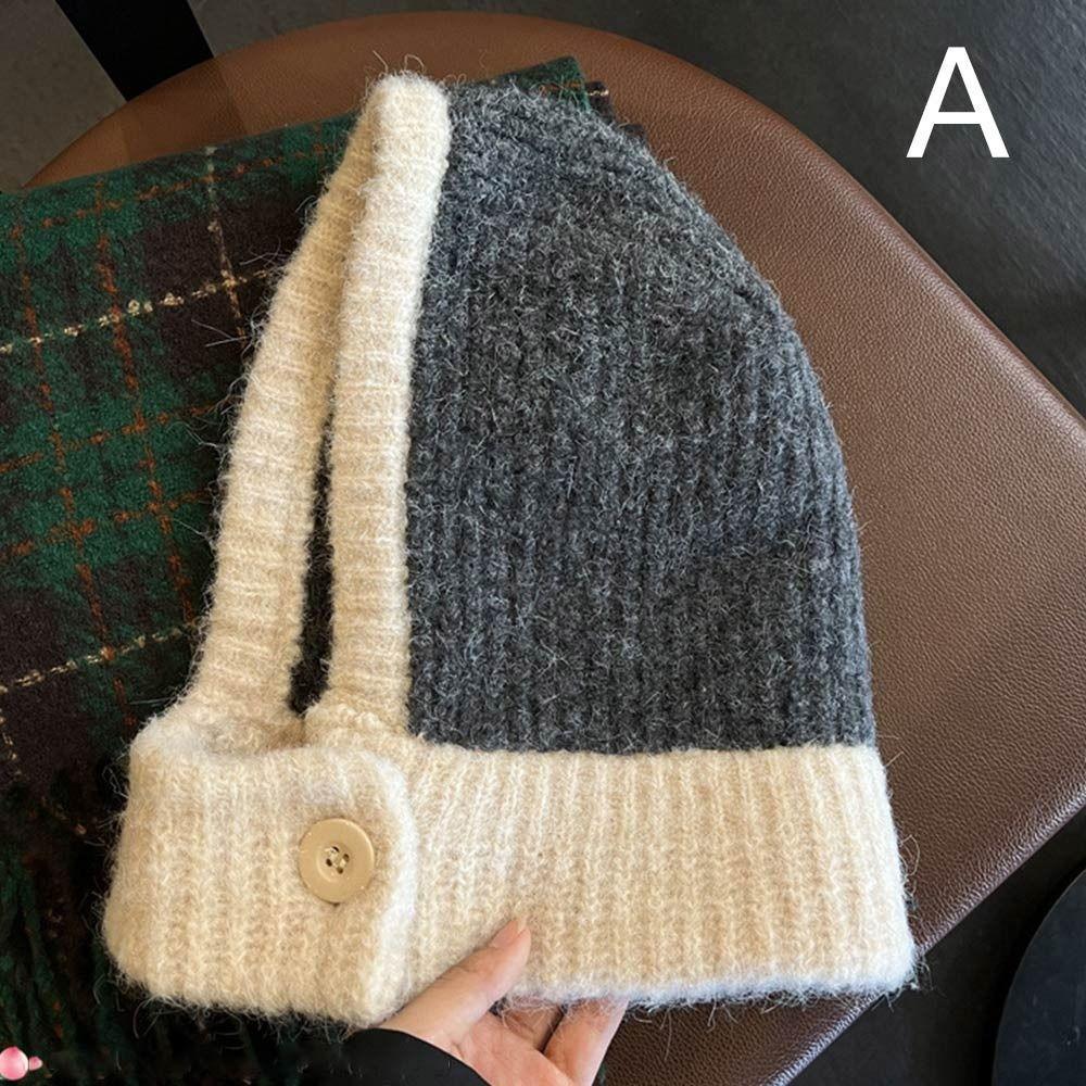 Осенний головной убор с ушками, шарф-шапка, балаклава, шапка-ушанка, теплая вязаная шапка, осень-зима