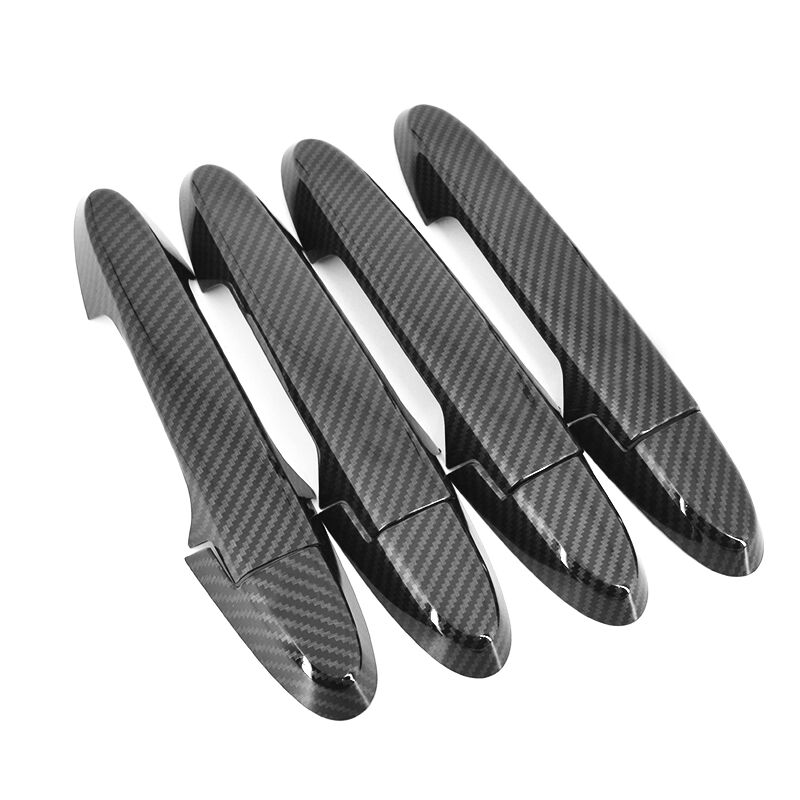 Carbon Fiber Chrome Car Side Door Handle Cover Sticker For Honda Fit Jazz 2014 2015 2016 2017 2018 Styling