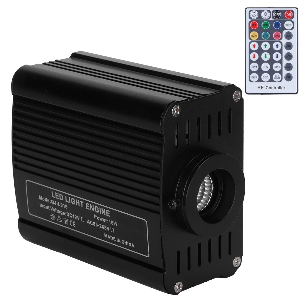 Optical Fiber Light Engine Driver 16W RGBW Ceiling Light Source with Remote Controller 12V