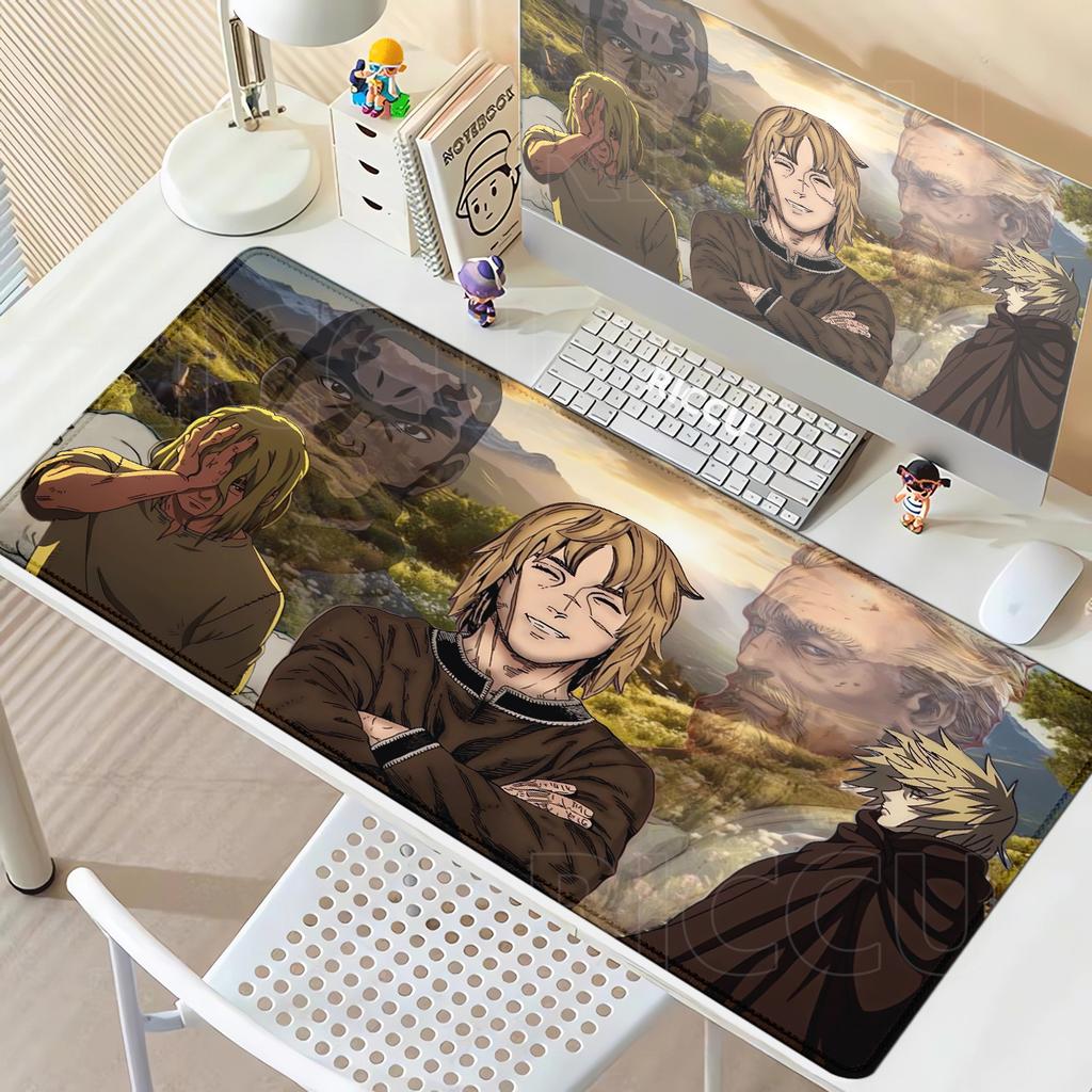 Gamer Esports Computer Mousepad Vinland Saga Mouse Pad Mechanical Keyboard Antislip Rubber Mausepad PC Cabinet Extended Mats