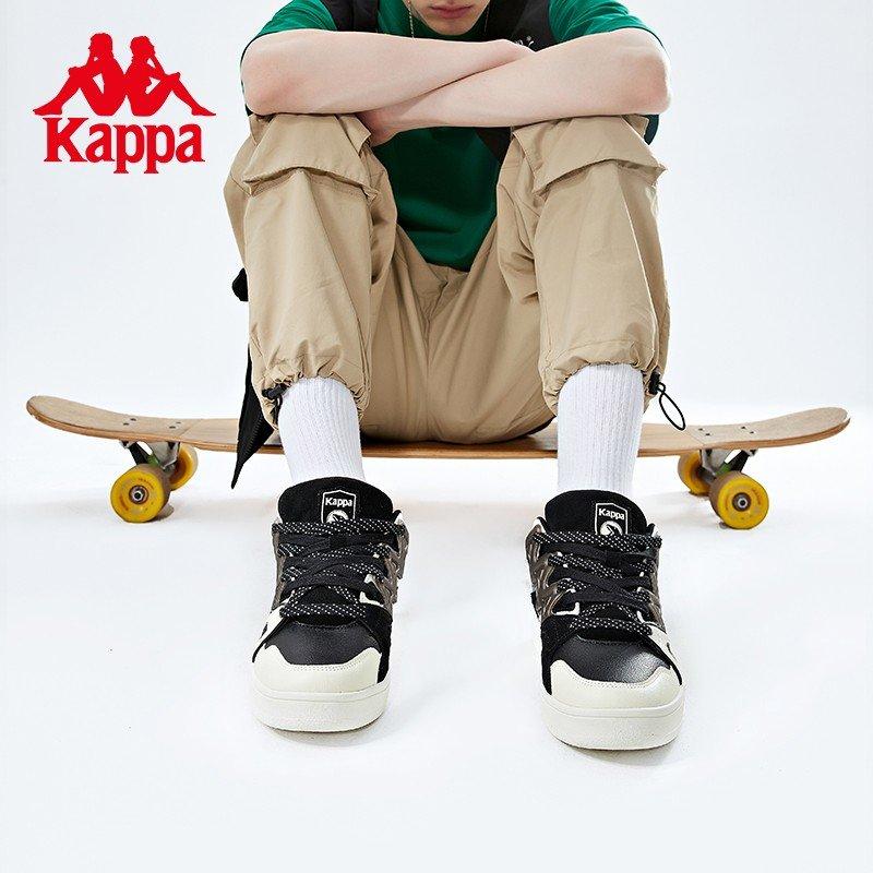 Kappa COPPOlella co branded men's and women's board shoes sports white shoes