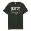 Усиленная унисекс футболка для взрослых с логотипом Nine Inch Nails "Спираль вниз"