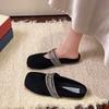 Baotou Half-slipper French Flat Single Shoes for Women Spring and Summer Cool Drag Mules
