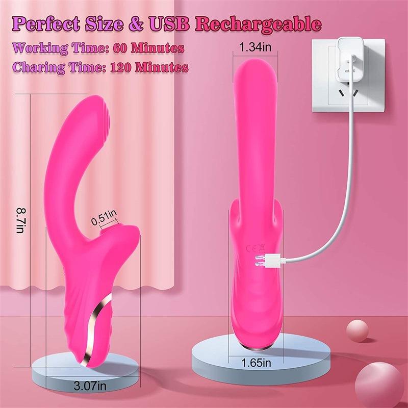 Sucking Rabbit Vibrator for Women Clitoris Clit Sucker Stimulator Heating Stretch Dildo Vibrators Female Adult Sex Toy Shop%