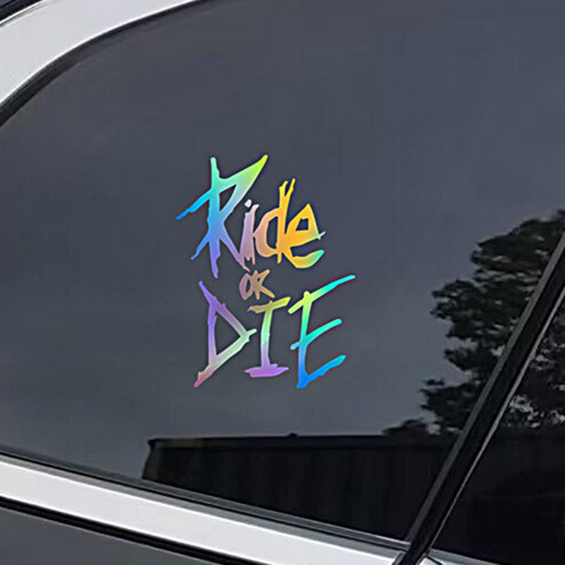 Наклейка «Ride or Die» Наклейка в автомобильном стиле Наклейки и декали для тюнинга гоночных автомобилей Забавная 8x6.1см мотоцикл Велосипед Декоративные Аксессуары