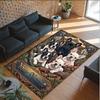Dog Theme Crystal Velvet Rug Personalized Custom Name Text Soft Floor Mat Home Decor