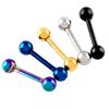 Girls Barbell Gold Round Studs Women Stud Earrings Stainless Steel Ball Fashion Jewelry Earrings