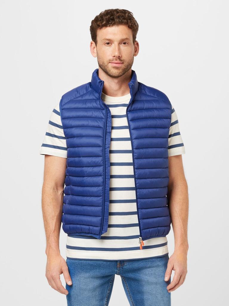 Winter Jacket Save The Duck Quilted Vest Men's Stand-up Collar Blue