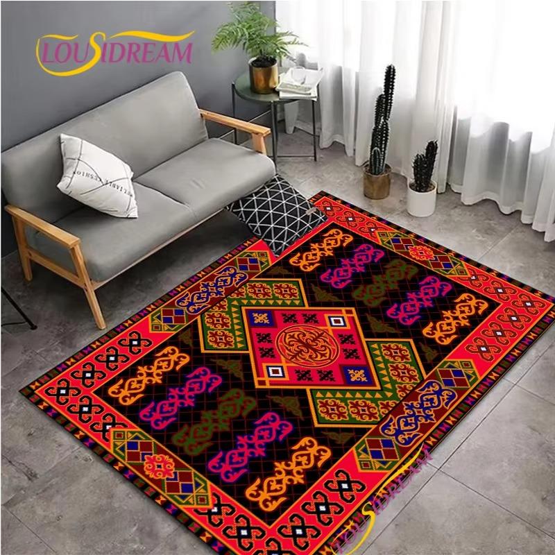 Vintage Floral Pattern Carpet for Living Room Bedroom Coffee Rug Kitchen Table Door Kids Unslip Floor Mat Birthday Gift