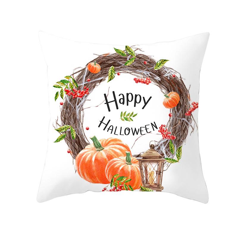 New Halloween Pumpkin Pillow Cover Home Peach Skin Home Decoration Supplies Cushion Waist Pillow Cover