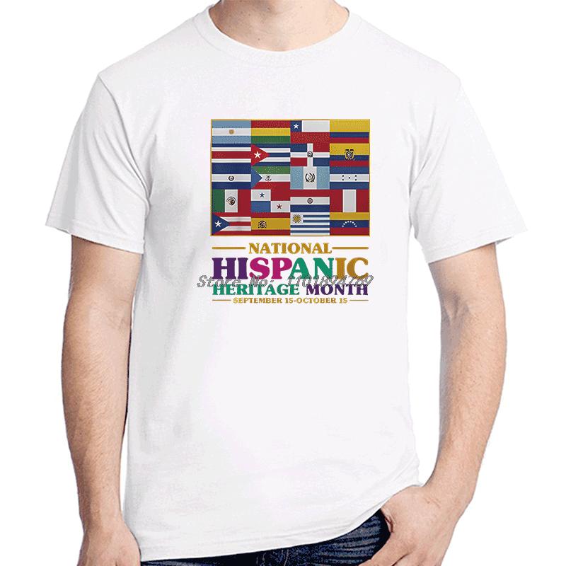 Hispanic Heritage Month Mes De La Herencia Hispana Graphic T Shirts Summer New Shirts And Tshirts Cotton Unisexs Print T Shirt