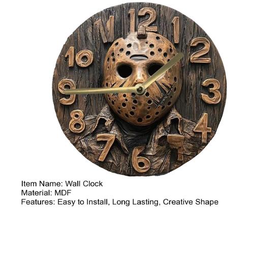 Round Wall Clock with Numbers Silent Movement Easy To Install Battery Operated 10-Inch Hanging Clock Artistic Home Decor