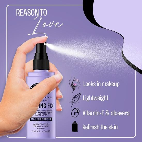 Спрей для фиксации макияжа Fashion Colour Makeup Setting Spray II Lasting Fix, сверхстойкий, матовый, водостойкий, 100 мл