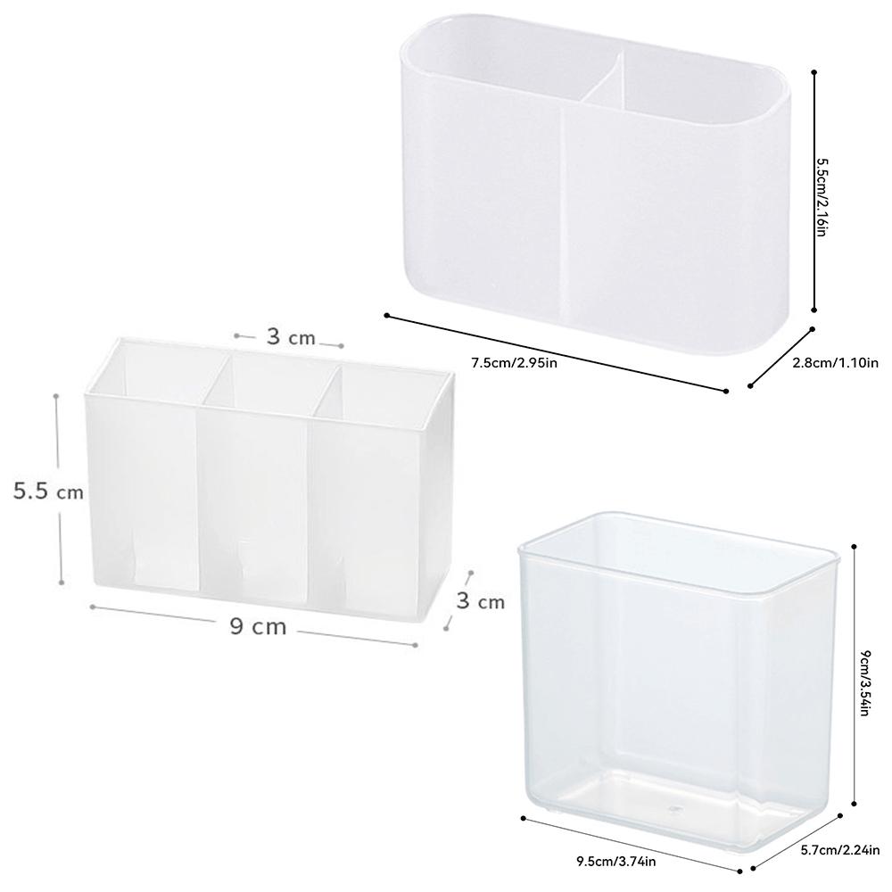 Updated Multi-function Self-adhesive Wall Mount Pen Pencil Holder for Markers Makeup Tools Storage Box Desktop Stationery Organizer