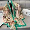 Design Satin Silk Shawl Hijab Scarf Women Fashion Summer Sunscreen Beach Stole Wraps Bufanda Female Headkerchief Echarpe New